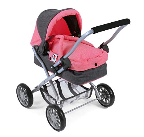 Bayer Chic 2000 555 41 - Puppenwagen Smarty, für Kinder ab 2 Jahren, Melange anthrazit-pink von Bayer Chic 2000