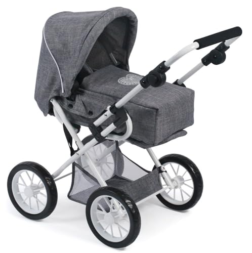 Bayer Chic 2000 - Puppenwagen Leni, 2in1 Kombipuppenwagen mit herausnehmbarer Tragetasche, Jeans grau von Bayer Chic 2000