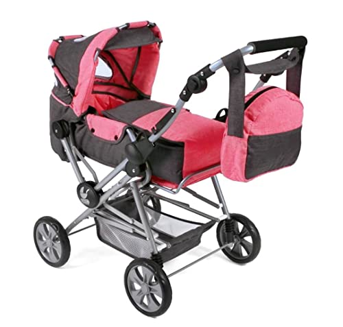 Bayer Chic 2000 562-41 Kombi-Puppenwagen Roadstar für große Kinder, mit herausnehmbarer Tragetasche und Wickeltasche, pink von Bayer Chic 2000