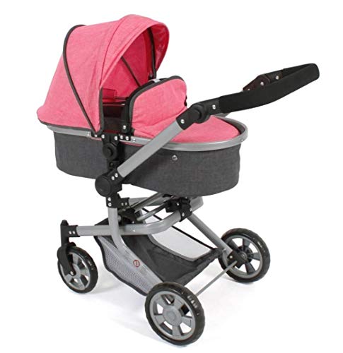 Bayer Chic 2000 595 41 Kombi-Puppenwagen Mika, Melange anthrazit-pink von Bayer Chic 2000