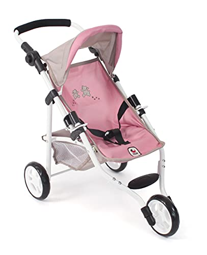 Bayer Chic 2000 - Puppenbuggy Lola, Jogging-Buggy, Puppenjogger, Puppenwagen, Bärchen, rosa, 70 x 33 x 62 cm von Bayer Chic 2000