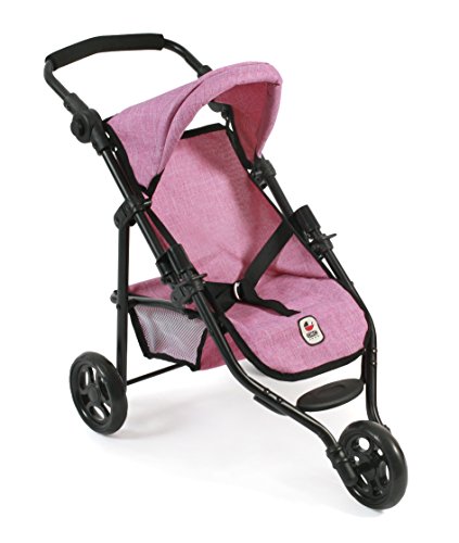 Bayer Chic 2000 - Puppenbuggy Lola, Jogging-Buggy, Puppenjogger, Puppenwagen, Jeans pink von Bayer Chic 2000