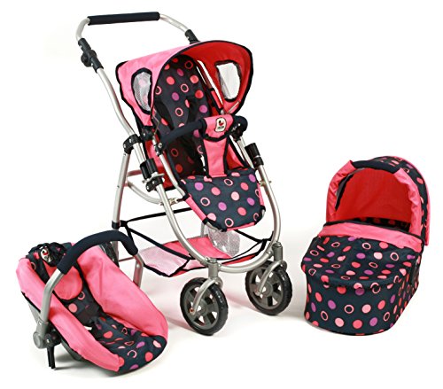 Puppenwagen Emotion All In, 3in1 Puppenwagen-Set bestehend aus Babywanne, Sportsitz und Autositz von Bayer Chic 2000