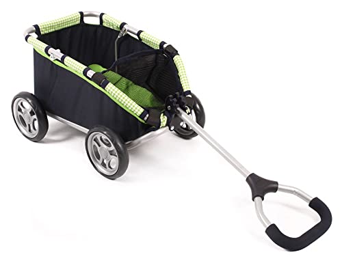 Bayer Chic 2000 660-16 Ziehwagen Skipper, Kleiner Bollerwagen für Teddys und Puppen, Navy-grün, 46 x 30 x 29 cm von Bayer Chic 2000