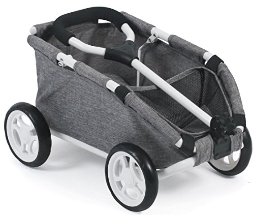 Bayer Chic 2000 660 76 Ziehwagen Skipper, Kleiner Bollerwagen für Teddys und Puppen, Jeans grau, 46 x 30 x 29 cm von Bayer Chic 2000