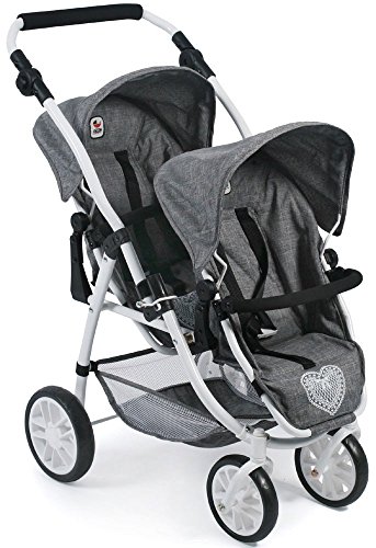 Bayer Chic 2000 68976 Tandem-Buggy Vario - Puppenwagen, Grau (Jeans Gray), 3 bis 7 Jahre alt. von Bayer Chic 2000