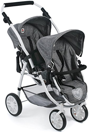 Bayer Chic 2000 68976 Tandem-Buggy Vario - Puppenwagen, Grau (Jeans Gray), 3 bis 7 Jahre alt. von Bayer Chic 2000