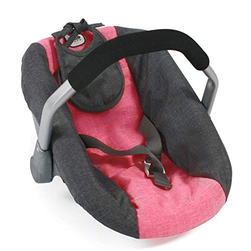 Bayer Chic 2000 708 41 Puppen-Autositz für Baby-Puppen, Puppentrage, Melange anthrazit-pink von Bayer Chic 2000