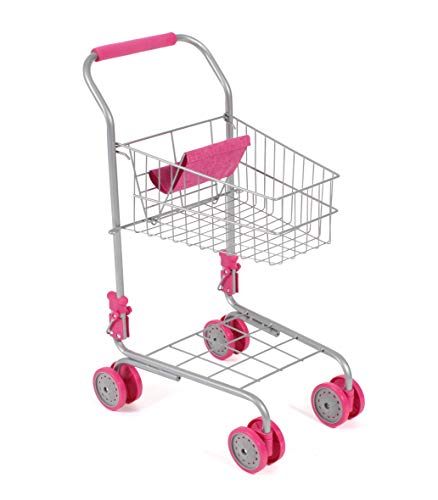 Bayer Chic 2000 760-20 Einkaufswagen für Kinder, Supermarktwagen, Kaufladen-Zubehör, 3 - 7 Jahre, pink, 41 x 30 x 58 cm von Bayer Chic 2000