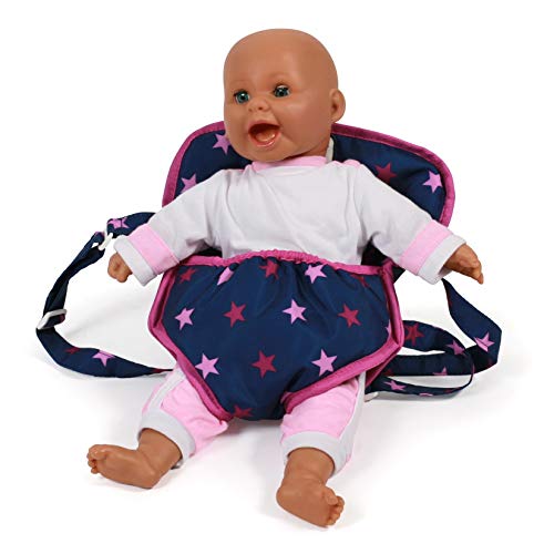 Bayer Chic 2000 782 72 Puppentragegurt für Baby-Puppen, Puppentrage, Puppenzubehör, Stars Navy-pink von Bayer Chic 2000