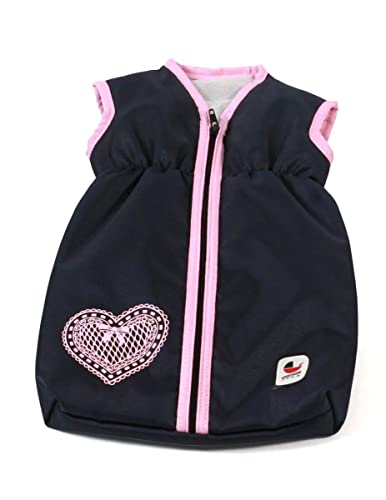 Bayer Chic 2000 792 26 Puppenschlafsack für Baby-Puppen bis 55 cm, Puppenkleidung, Puppenzubehör, Melange grau-Navy, Large von Bayer Chic 2000