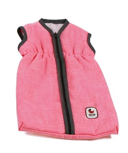 Bayer Chic 2000 792 41 Puppenschlafsack für Baby-Puppen bis 55 cm, Puppenkleidung, Puppenzubehör, Melange anthrazit-pink von Bayer Chic 2000