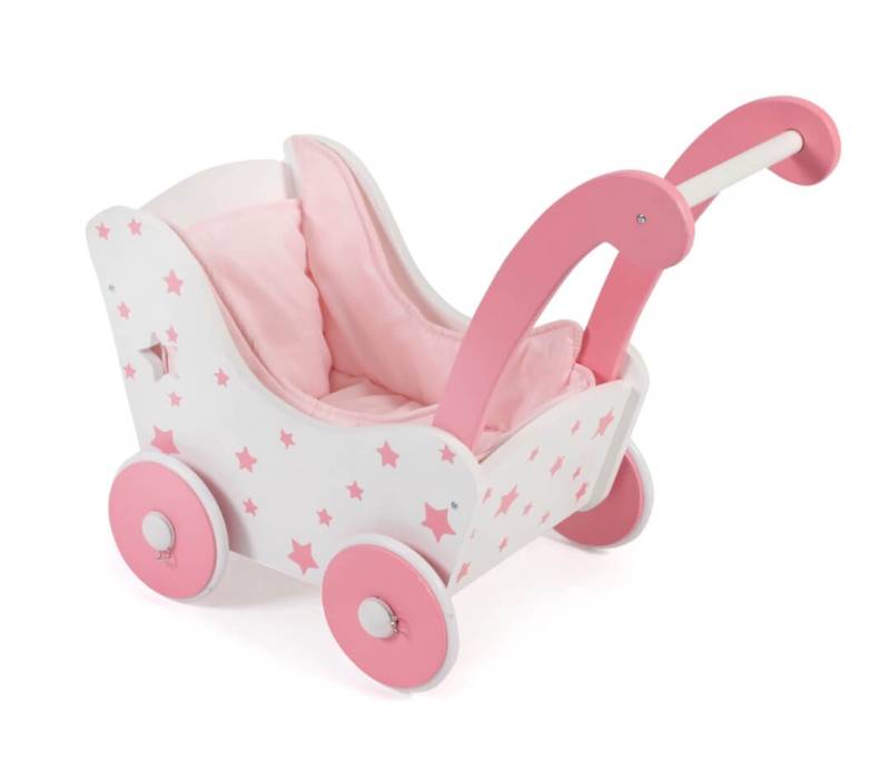 Bayer Chic 2000 Holz-Puppenwagen in Stars pink von Bayer Chic 2000