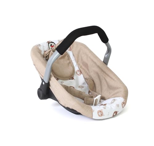 Bayer Chic 2000 - Puppen-Autositz für Baby-Puppen, Puppentrage, Puppenzubehör, Bärchen, beige, 708-63, 45 * 31 * 32 cm von Bayer Chic 2000