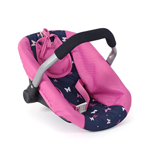 Bayer Chic 2000 - Puppen-Autositz für Baby-Puppen, Puppentrage, Puppenzubehör, Butterfly, Navy-pink, 708-33, 45 * 31 * 32 cm von Bayer Chic 2000