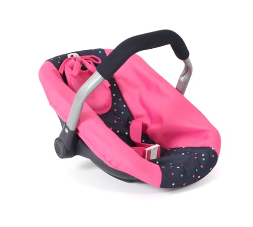 Bayer Chic 2000 - Puppen-Autositz für Baby-Puppen, Puppentrage, Puppenzubehör, Konfetti, pink, 708-84, 45 * 31 * 32 cm von Bayer Chic 2000