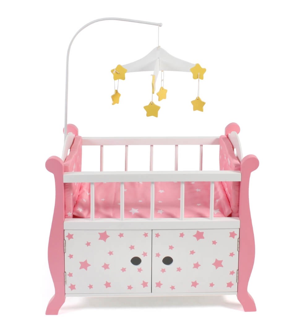 Bayer Chic 2000 Puppenbett mit Mobile in Stars pink von Bayer Chic 2000