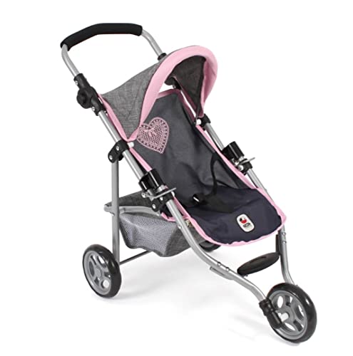 Bayer Chic 2000 - Puppenbuggy Lola, Jogging-Buggy, Puppenjogger, Puppenwagen, Melange grau, Navy, 612-26 von Bayer Chic 2000