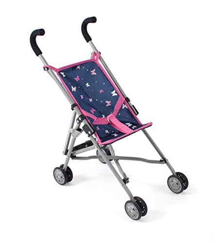 Bayer Chic 2000 Puppenbuggy Roma, Puppenwagen, Mini-Buggy, Butterfly, Navy-pink, 601-33, 50 x 29 x 57 cm von Bayer Chic 2000