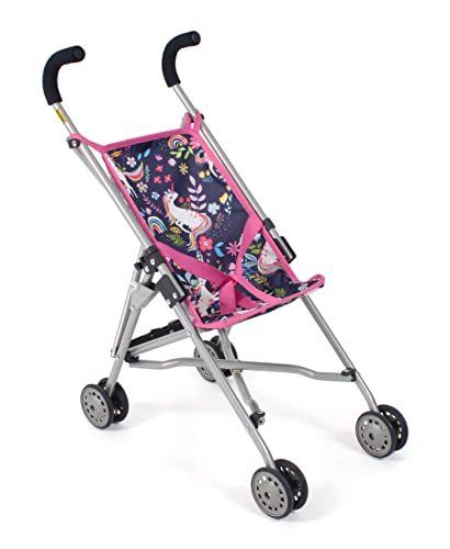 Bayer Chic 2000 Puppenbuggy Roma, Puppenwagen, Mini-Buggy, Einhorn, Navy, pink, 601-43, Einheitsgröße von Bayer Chic 2000