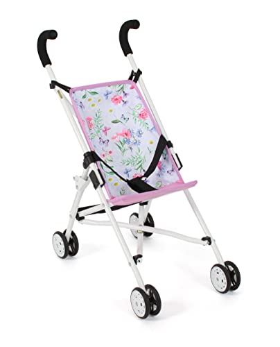 Bayer Chic 2000 Puppenbuggy Roma, Puppenwagen, Mini-Buggy, Flowers, rosa, 601-53, 50 x 29 x 57 cm von Bayer Chic 2000