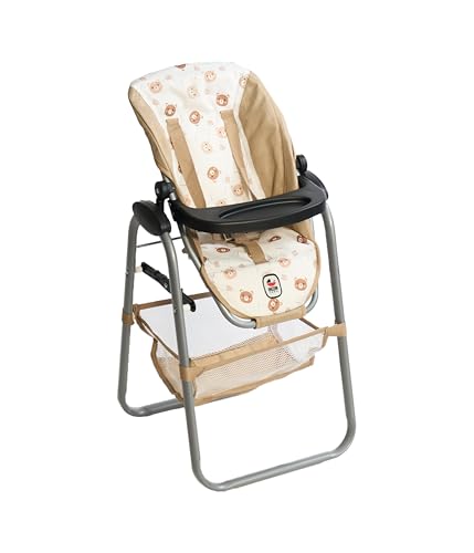 Bayer Chic 2000 - Puppenhochstuhl für Kinder von 3-8 Jahren, Hochstuhl für Puppen, Puppenmöbel, Puppenzubehör, Bärchen beige, 655-63 von Bayer Chic 2000