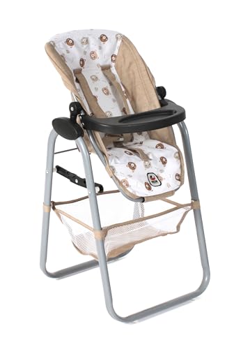 Bayer Chic 2000 - Puppenhochstuhl für Kinder von 3-8 Jahren, Hochstuhl für Puppen, Puppenmöbel, Puppenzubehör, Bärchen beige von Bayer Chic 2000