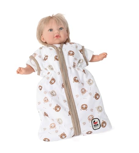 Bayer Chic 2000 - Puppenschlafsack für Baby-Puppen bis 55 cm, Puppenkleidung, Puppenzubehör, Bärchen, beige, 792-63 von Bayer Chic 2000