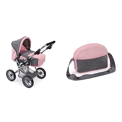 Bayer Chic 2000 - Puppenwagen Leni, 2in1 Kombipuppenwagen mit herausnehmbarer Tragetasche & 853 15 Wickeltasche für Puppen, Puppenwickeltasche Bayer Chic 2000-Wickeltasche von Bayer Chic 2000