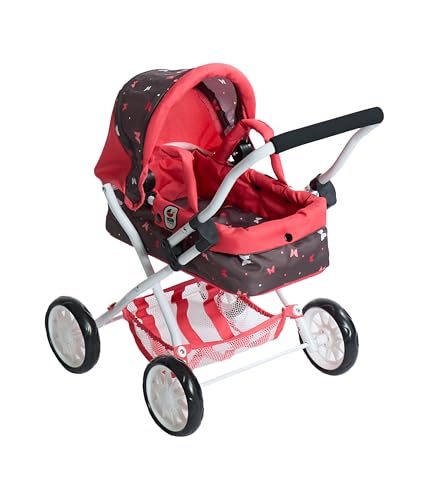 Bayer Chic 2000 - Puppenwagen Smarty, Kleiner Kinderpuppenwagen für Kinder ab 2 Jahren, Butterfly Koralle, 555-47 von Bayer Chic 2000