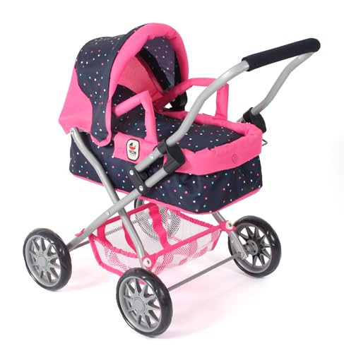 Bayer Chic 2000 - Puppenwagen Smarty, Kleiner Kinderpuppenwagen für Kinder ab 2 Jahren, Spielzeugkinderwagen, Konfetti, pink von Bayer Chic 2000