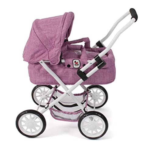 Bayer Chic 2000 - Puppenwagen Smarty, für Kinder ab 2 Jahren, Jeans pink, 555-62, 56 x 37 x 56 cm von Bayer Chic 2000