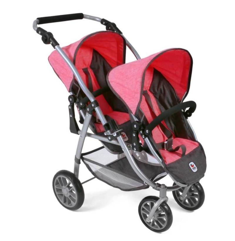 Bayer Chic 2000 Puppenwagen Tandem-Buggy Vario in Melange anthrazit-pink von Bayer Chic 2000