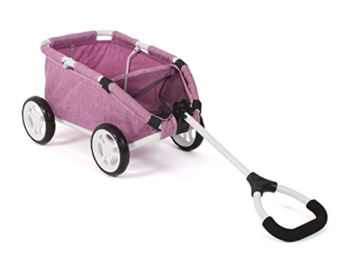 Bayer Chic 2000 - Ziehwagen Skipper, Kleiner Bollerwagen für Teddys, Puppen und Spielzeug, Jeans pink, 660-62, 46 x 30 x 29 cm von Bayer Chic 2000