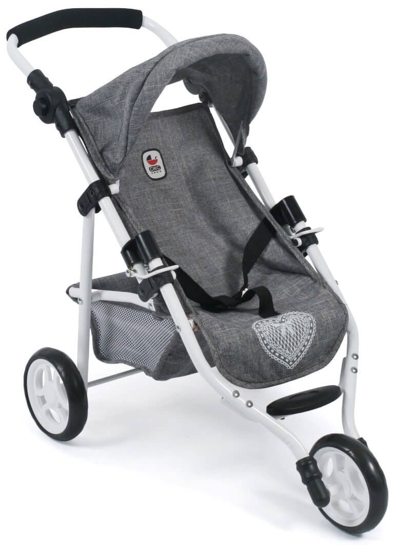 Jogging-Buggy LOLA, Jeans grey - Puppenbuggy, Puppenwagen von Bayer Chic 2000