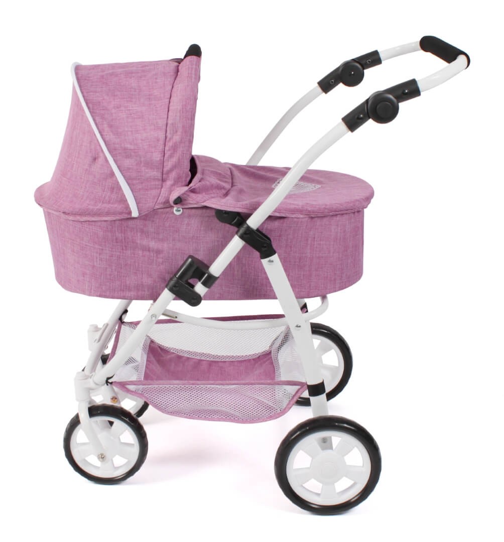 Kombi-Puppenwagen 3 in 1 Kombi EMOTION ALL IN Jeans pink von Bayer Chic 2000