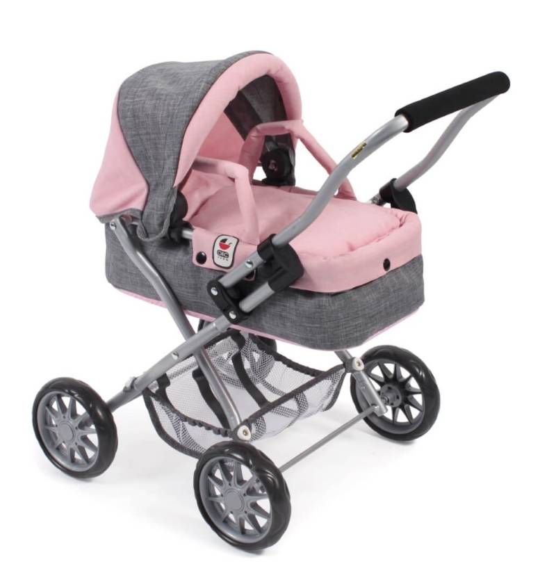 Mini-Kuschelwagen "Smarty" Melange grau-rosa von Bayer Chic 2000