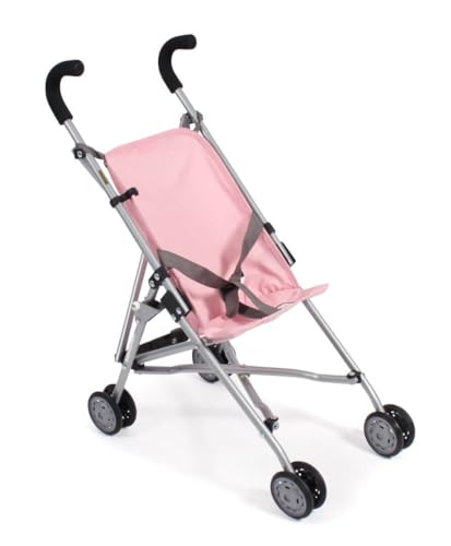 Puppenbuggy Roma, Puppenwagen, Mini-Buggy, Melange Grau-rosa von Bayer Chic 2000