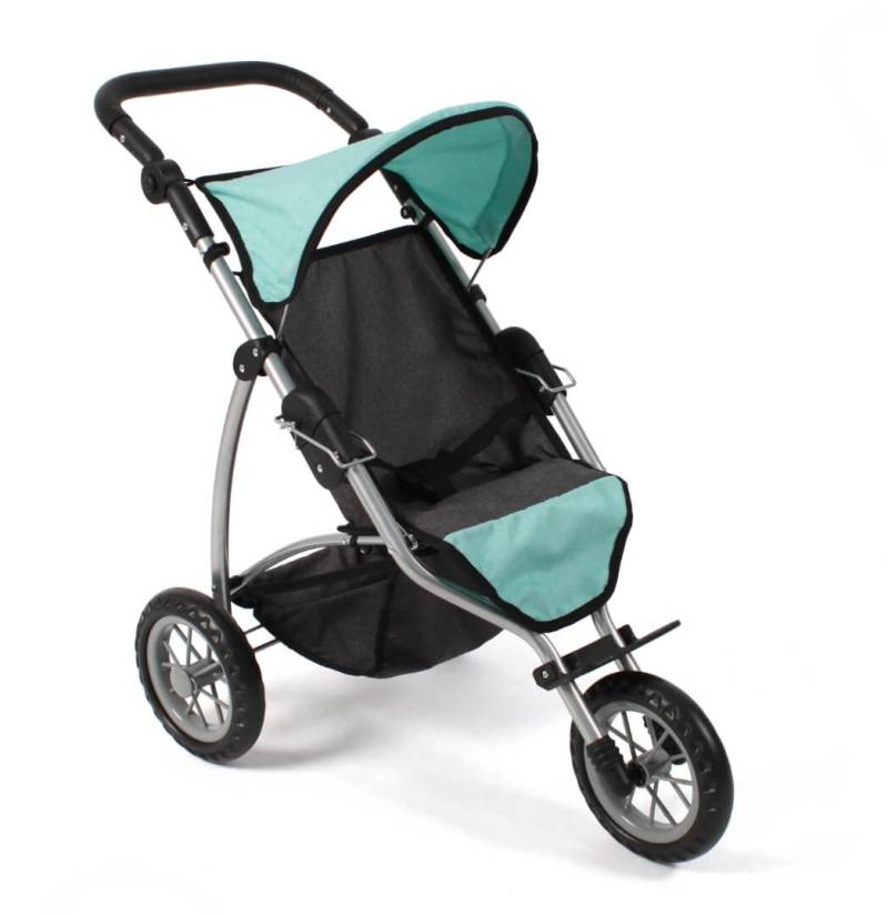 Puppenwagen Jogging-Buggy "LEON" Melange anthrazit-mint von Bayer Chic 2000