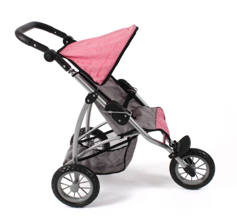 Puppenwagen Jogging-Buggy "LEON" Melange pink von Bayer Chic 2000