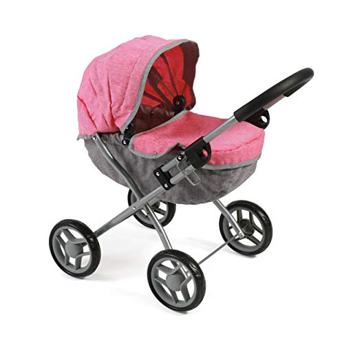 Puppenwagen Lilli, Kleiner Puppenwagen für die jüngsten Puppenmuttis, Melange Pink von Bayer Chic 2000