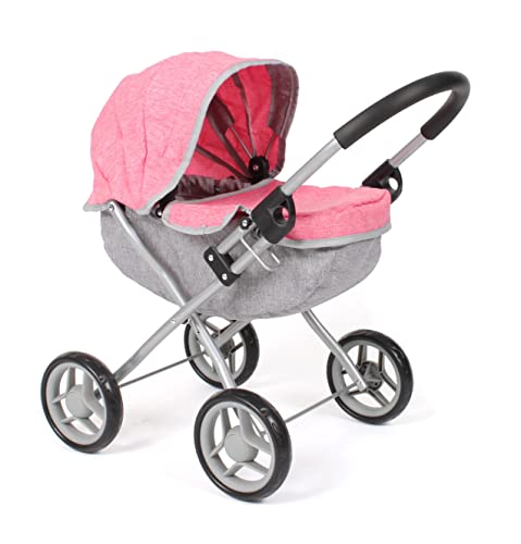 Puppenwagen Lilli, Kleiner Puppenwagen für die jüngsten Puppenmuttis, Melange Pink von Bayer Chic 2000