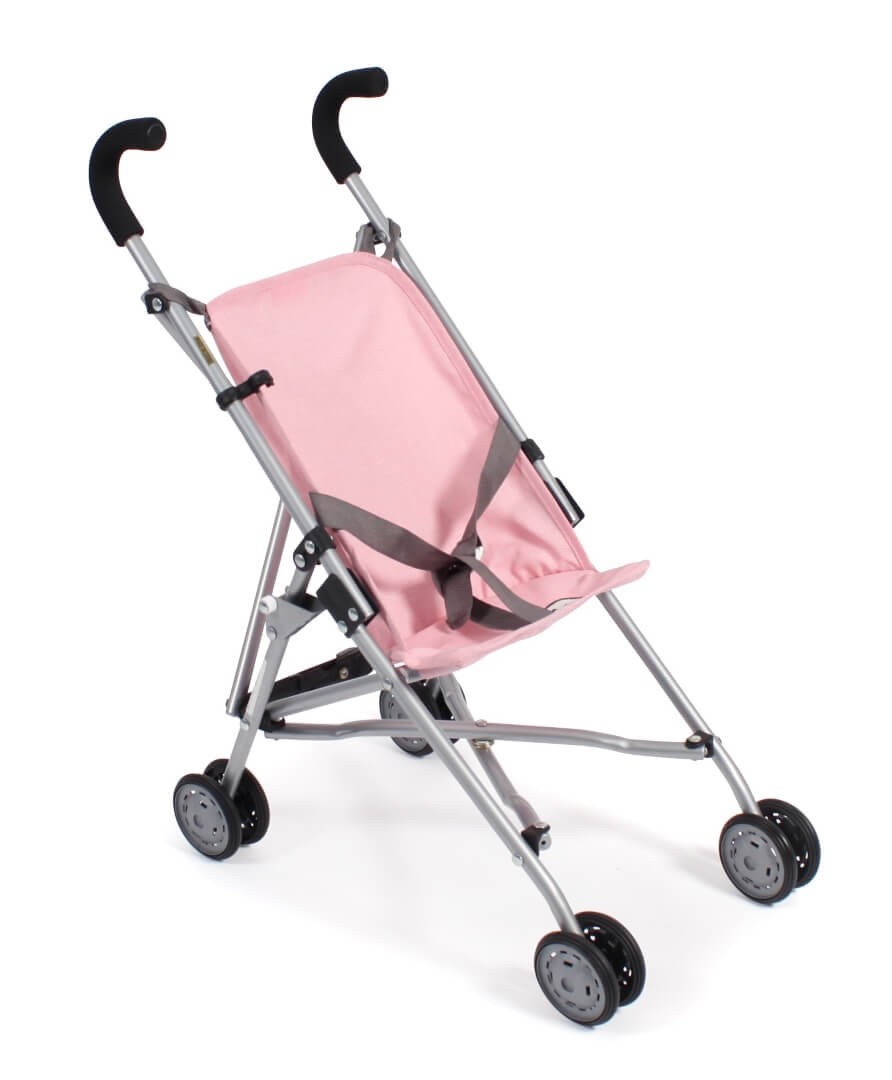 Puppenwagen Mini-Buggy "Roma" Melange grau-rosa von Bayer Chic 2000