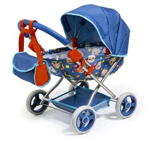 Bayer Design 12711AA Puppenwagen Cosy Cocomelon, integrierter Korb, faltbar, mit Decke, Kissen und Tasche von Bayer Design