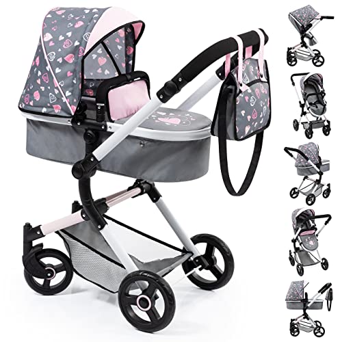 Bayer Design 18419AA Kombi Puppenwagen Neo Vario mit Tasche, Grau, Rosa, 52cm von Bayer Design