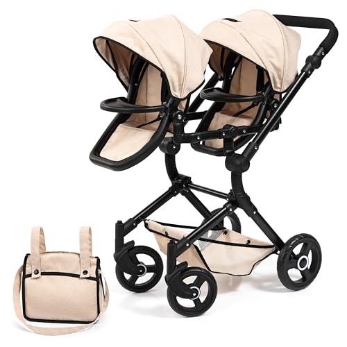 Bayer Design 26275AA Zwillingspuppenwagen Twin NEO mit Tasche, höhenverstellbarer Griff, Schwenkschieber, Sitze einzeln steckbar, bewegliche Vorderräder, integrierter Korb Bayer Design 26275AA Zwillingspuppenwagen Twin NEO mit Tasche, höhenverstellbarer Griff, Schwenkschieber, Sitze einzeln steckbar, bewegliche Vorderräder, integrierter Korb von Bayer Design
