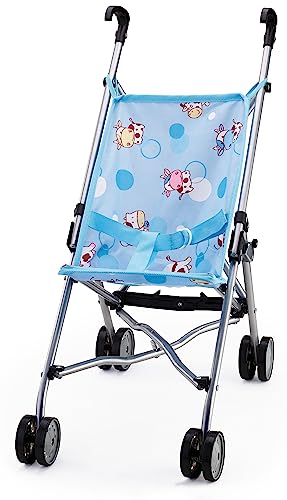 Bayer Design 30134AA Puppen Buggy, faltbar, mit Doppelrädern, blau von Bayer Design