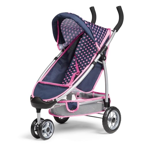 Bayer Design 39952AC Puppenwagen Jogger Sport, integrierten Gurt, Doppelräder vorne, Softer Griff von Bayer Design