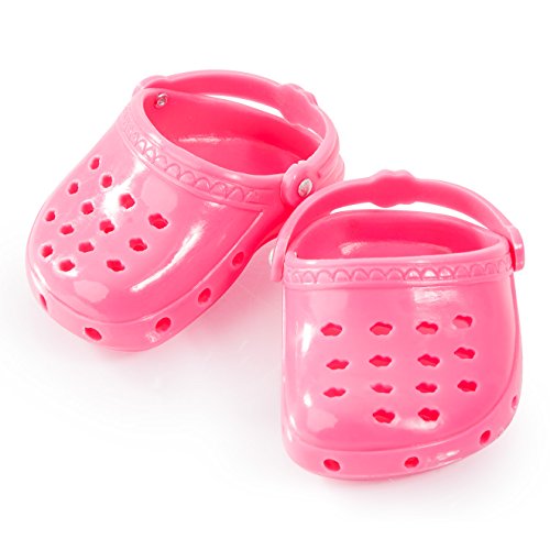 Bayer Design 73117AB Plastikschuhe Pantoffeln für Puppen, Rosa Pink, 36-42 cm von Bayer Design