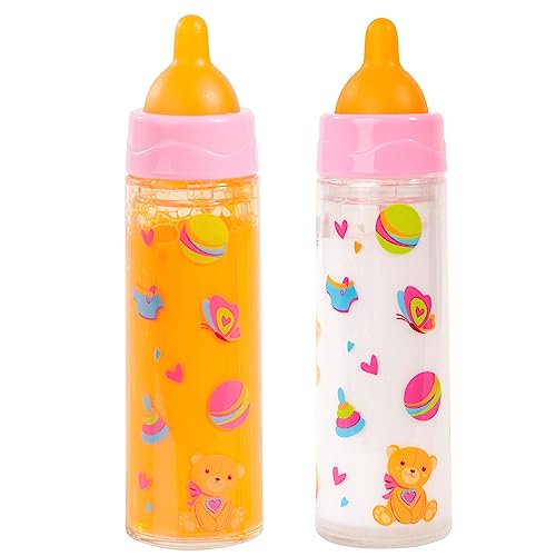 Bayer Design 79201AN Magische Flasche, Milchfläschchen, Trinkflasche, Puppenzubehör, Orange, Weiß von Bayer Design